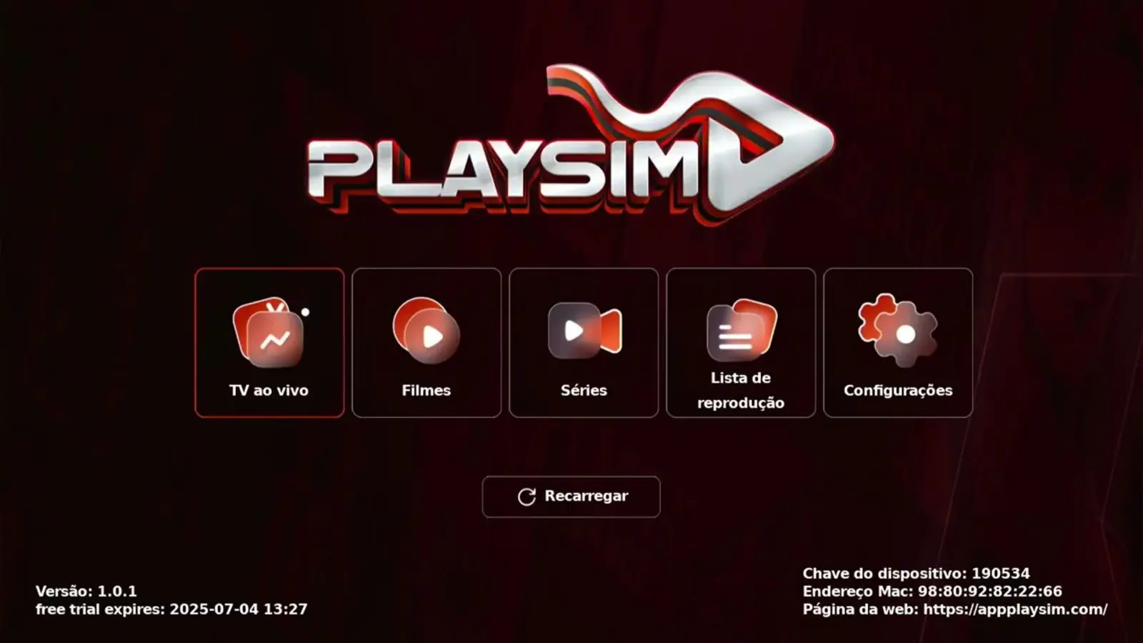TopCine IPTV rodando em Smart TV Samsung, LG, Roku, Android TV e Fire TV