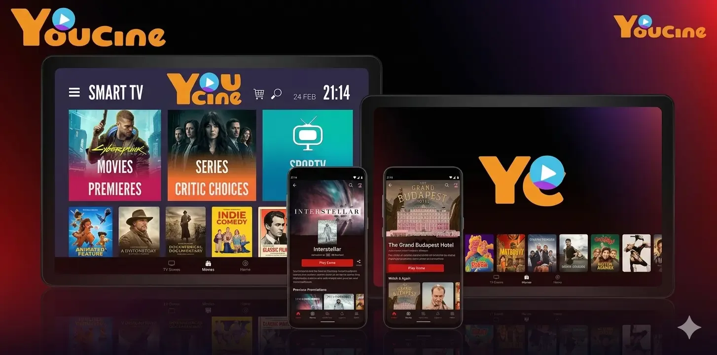 YouCine em vários dispositivos — recarga e código de resgate
